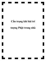 Cẩn trọng khi bài trí tượng Phật trong nhà ppt