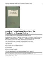 American Political Ideas Viewed From The Standpoint Of Universal History ppt