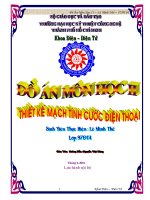 Luận văn: Thiết kế mạch tính cước điện thoại ppt