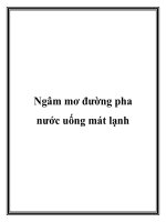 Ngâm mơ đường pha nước uống mát lạnh ppt