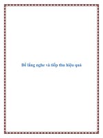 Để lắng nghe và tiếp thu hiệu quả potx