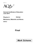 Vật lý A level:AQA PHYA2 w MS JUN10