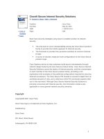 Cisco® Secure Internet Security Solutions docx