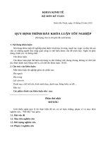 QUY ĐỊNH TRÌNH BÀY KHÓA LUẬN TỐT NGHIỆP _ BÔ MÔN KẾ TOÁN potx