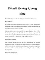 Để mái tóc óng ả, bóng sáng doc