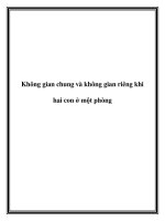 Không gian chung và không gian riêng khi hai con ở một phòng doc