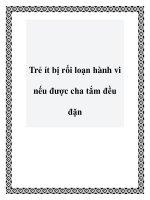 Trẻ ít bị rối loạn hành vi nếu được cha tắm đều đặn pptx