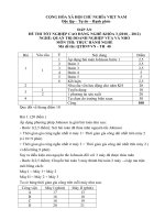 đáp án đề thi thực hành-quản trị doanh nghiêp vừa và nhỏ-mã đề thi qtdnvvn-th(40)