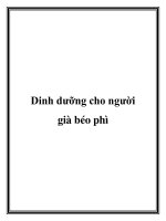 Dinh dưỡng cho người già béo phì pot