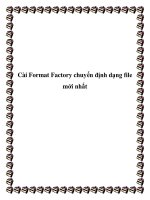 Cài Format Factory chuyển định dạng file mới nhất docx