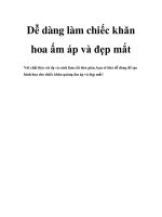 Dễ dàng làm chiếc khăn hoa ấm áp và đẹp mắt potx