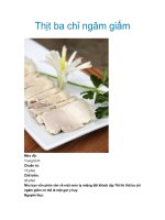 Thịt ba chỉ ngâm giấm doc