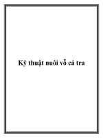 Kỹ thuật nuôi vỗ cá tra potx
