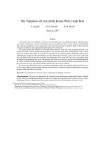 The Valuation of Convertible Bonds With Credit Risk ppt