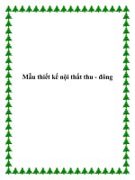 Mẫu thiết kế nội thất thu - đông pptx