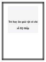 Trẻ hay ăn quà vặt có chỉ số IQ thấp pdf