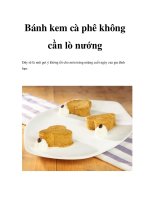 Bánh kem cà phê không cần lò nướng pot
