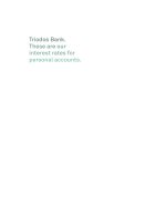 Triodos Bank. These are our interest rates for personal accounts. ppt