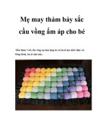 Mẹ may thảm bảy sắc cầu vồng ấm áp cho bé potx