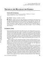 TRENDS IN THE HEALTH OF THE ELDERLY ppt