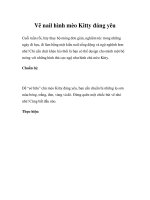 Vẽ nail hình mèo Kitty đáng yêu doc