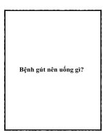 Bệnh gút nên uống gì? potx