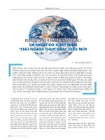 Biến ĐỔi KHí Hậu và nguy cơ xuất hiện 