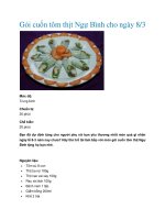 Gỏi cuốn tôm thịt Ngự Bình cho ngày 8/3 ppt
