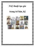 3 kỹ thuật tạo góc trang trí bàn, kệ pot