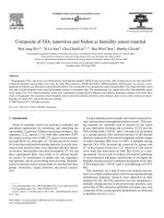 composite of tio2 nanowires and nafion as humidity sensor material