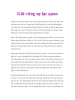 Giữ vững sự lạc quan potx