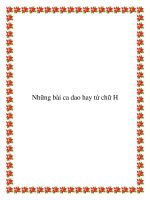 Những bài ca dao hay từ chữ H pdf