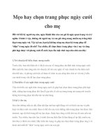 Mẹo hay chọn trang phục ngày cưới cho mẹ ppt