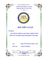 Luận văn: XÂY DỰNG CHIẾN LƯỢC PHÁT TRIỂN TỔNG CÔNG TY CỔ PHẦN BÀO MINH ĐẾN NĂM 2020 ppt