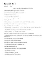 Lịch sử 8 Bài 21