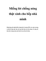 Miếng lót chống nóng thật xinh cho bếp nhà mình ppt