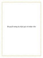 Bí quyết tương tác hiệu quả với nhân viên ppt