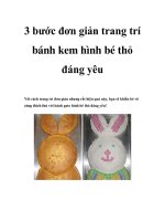 3 bước đơn giản trang trí bánh kem hình bé thỏ đáng yêu pptx