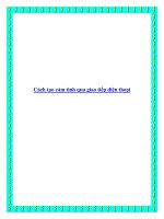 Cách tạo cảm tình qua giao tiếp điện thoại doc