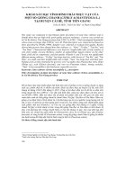 KHẢO SÁT ĐẶC TÍNH HÌNH THÁI THỰC VẬT CỦA MỘT SỐ GIỐNG CHANH (CITRUS AURANTIFOLIA L.) TẠI HUYỆN CÁI BÈ, TỈNH TIỀN GIANG docx