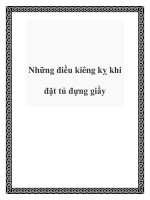 Những điều kiêng kỵ khi đặt tủ đựng giầy potx