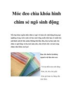 Móc đeo chìa khóa hình chim sẻ ngô sinh động pot