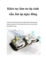 Khéo tay làm nơ dạ xinh xắn, ấm áp ngày đông potx