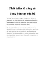 Phát triển kĩ năng sử dụng bàn tay của bé pptx