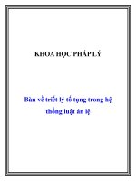 Bàn về triết lý tố tụng trong hệ thống luật án lệ potx