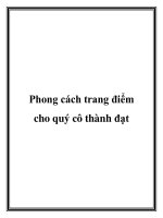 Phong cách trang điểm cho quý cô thành đạt docx