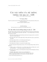 Các đặc điểm của hệ thống thông tin địa lý  GIS
