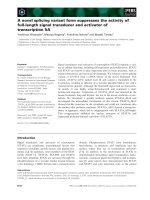Báo cáo khoa học: A novel splicing variant form suppresses the activity of full-length signal transducer and activator of transcription 5A pot