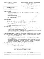 ĐỀ THI TUYỂN SINH LỚP 10 THPT NĂM HỌC 2013- 2014 Môn thi: TOÁN - SỞ GIÁO DỤC VÀ ĐÀO TẠO THANH HÓA docx