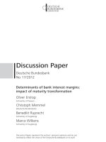 Determinants of bank interest margins: impact of maturity transformation pdf